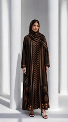 The Earthy Bloom – Embroidered Luxury Abaya