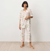 Blushing Tulip Button-Down Lounge Set