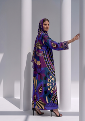 The Royal Mosaic – Vibrant Patterned Statement Abaya