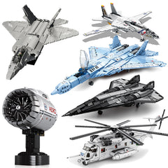 Zhenzhuang Aircraft Series 33019-33050 Fighter Children's Educational Assembly Small Particle Building Block Toy Gift