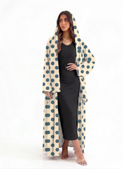 Beige Polka Dot Abaya