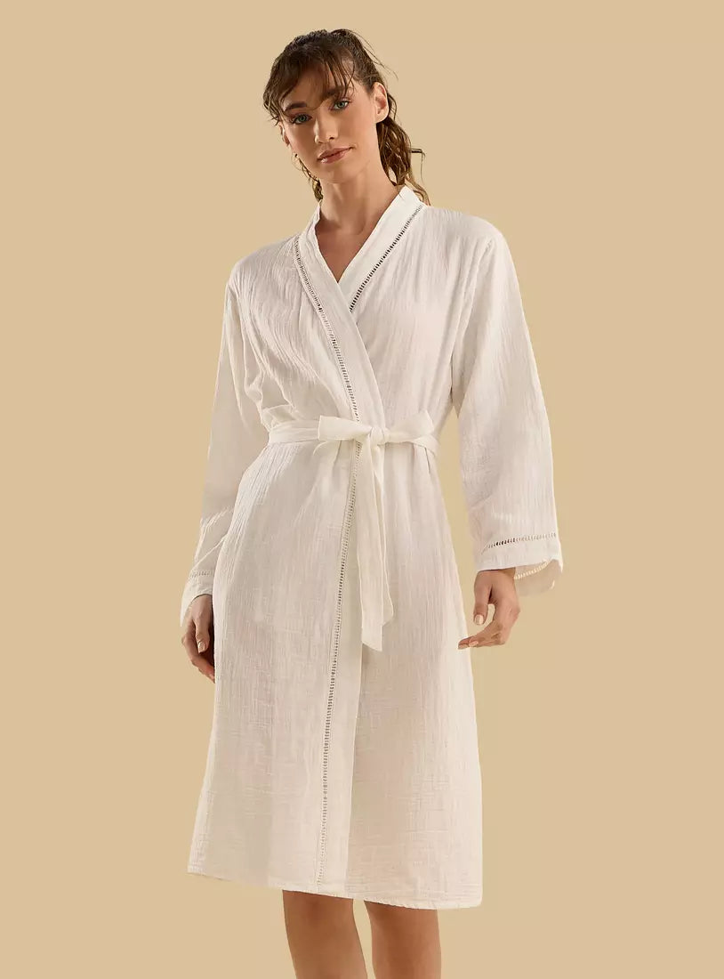 Lace Trim Night Robe