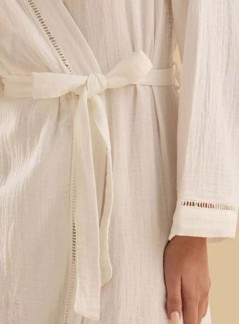 Lace Trim Night Robe