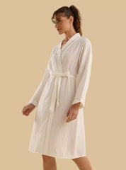 Lace Trim Night Robe