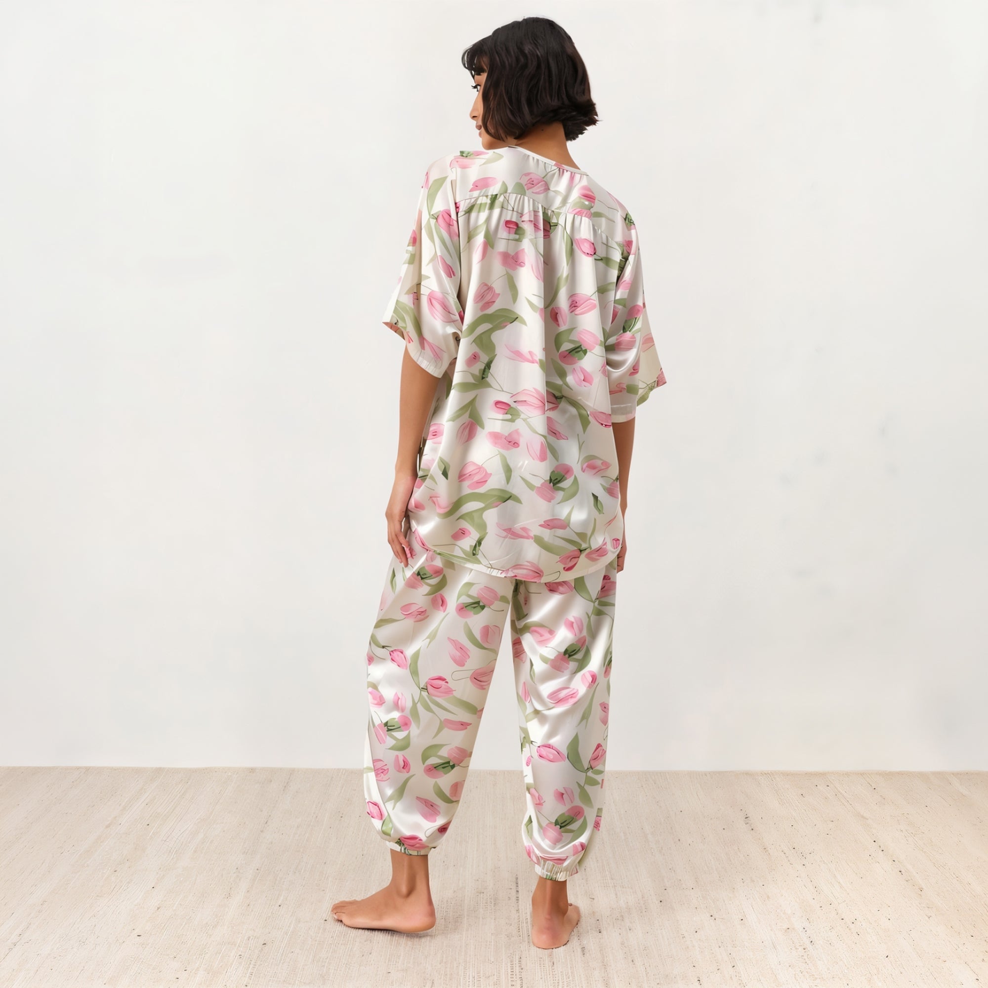 Blushing Tulip Button-Down Lounge Set