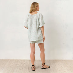Whispering Mint Ditsy Floral Short Sleepingwear