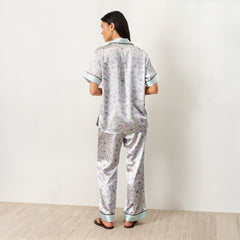 Lavender Dream Silky Short-Sleeve Pajama Set