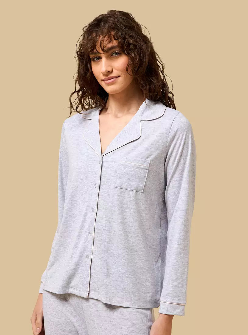 Floral Print Striped Cotton Pyjama Set