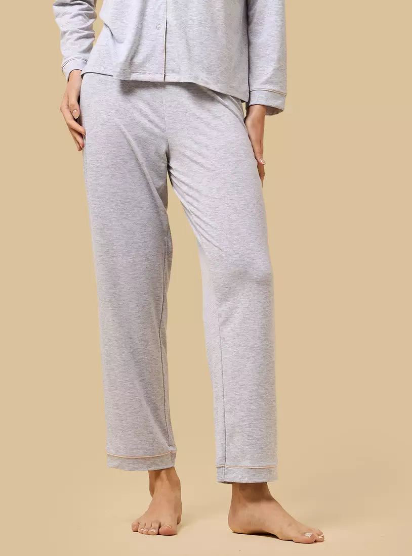 Floral Print Striped Cotton Pyjama Set