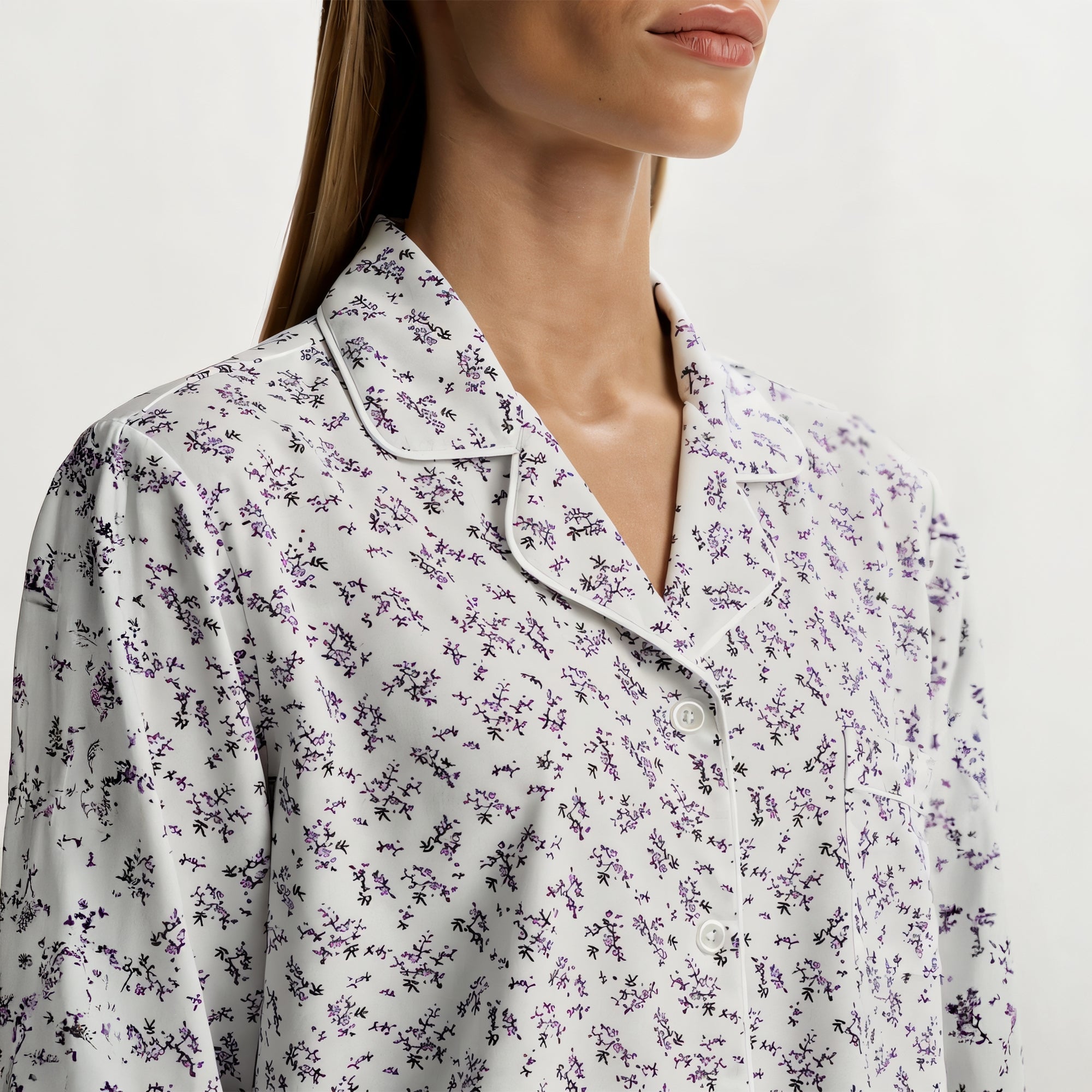 Twilight Blossom Short-Sleeve Pajama Set