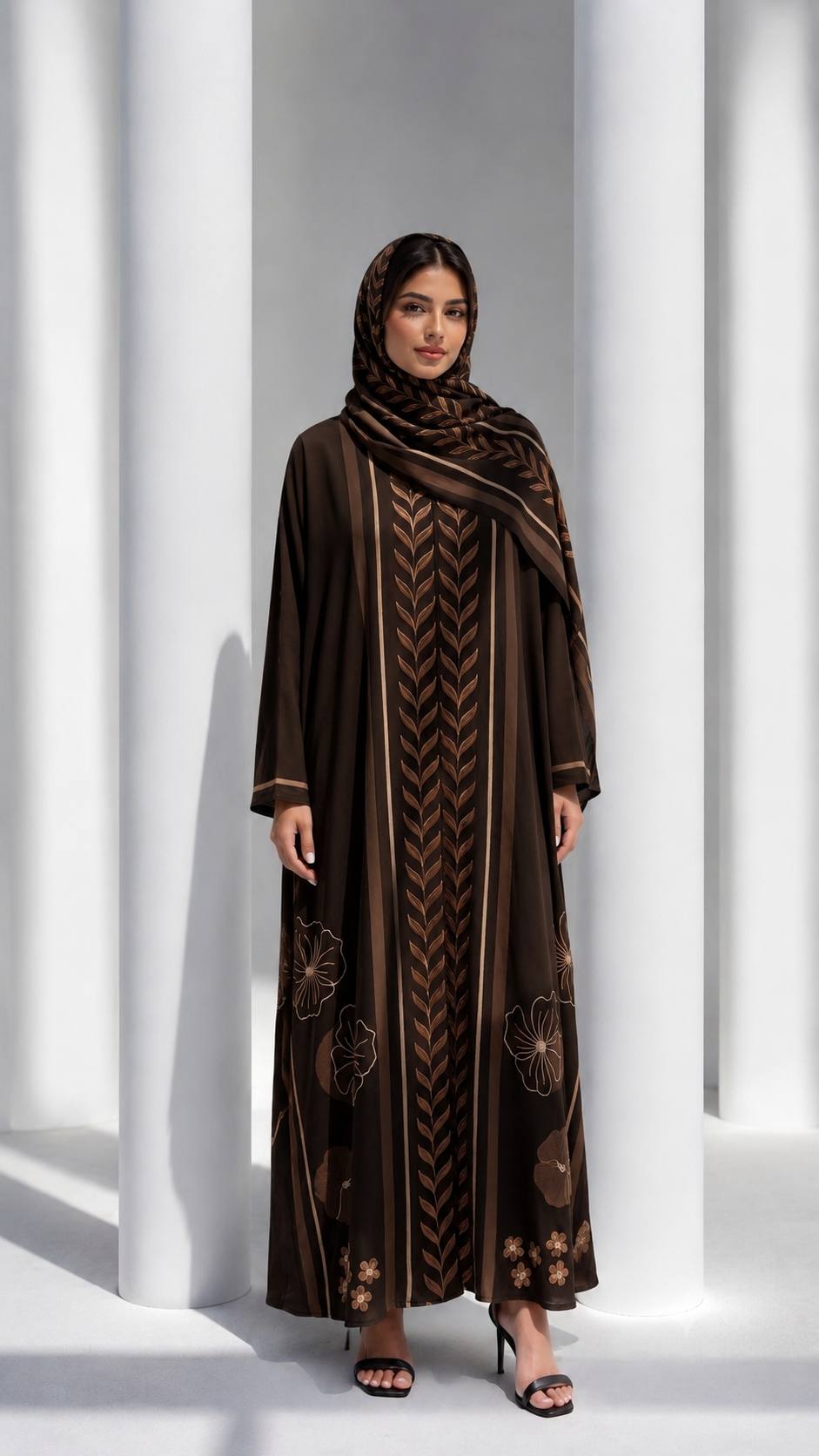 The Earthy Bloom – Embroidered Luxury Abaya