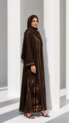 The Earthy Bloom – Embroidered Luxury Abaya