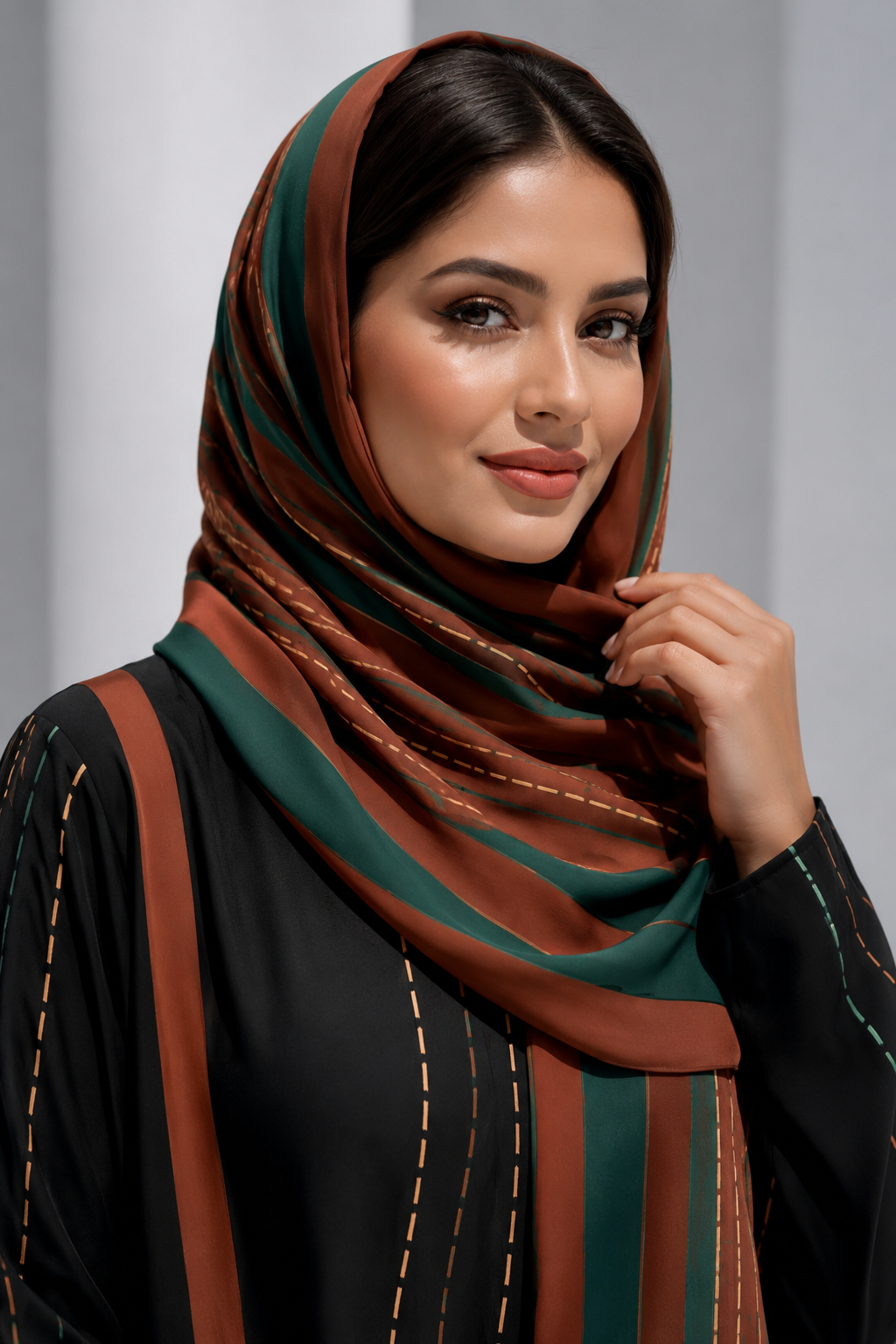 The Earthy Linear – Refined Statement Abaya
