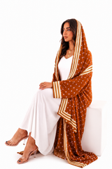 Rust Polka Dot Abaya