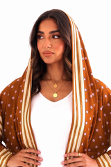 Rust Polka Dot Abaya