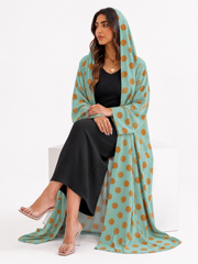 Mint Polka Dot Abaya
