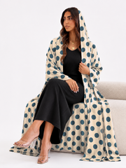 Beige Polka Dot Abaya