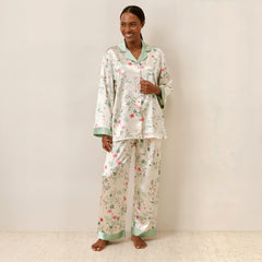 Enchanted Garden Silky Botanical Pajama Set