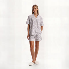 Twilight Blossom Short-Sleeve Pajama Set