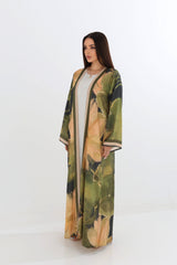 Plum Geometric Circle Abaya
