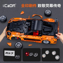 Cada Double Eagle Kapa Building Blocks Remote Control Sports Car Mazda RX-7 Model 1:8 Racing Car Matching Toy Men's Gift