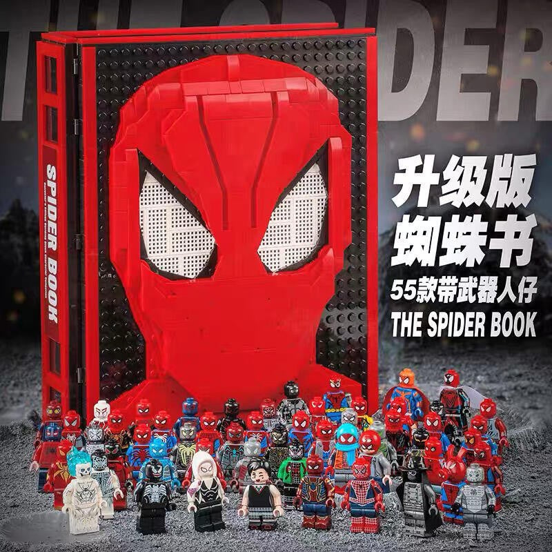 Compatible With Spider-Man Building Block Books, Iron Man Building Block Books With 55 Minifigures Commemorative Booklet, Educational Assembly Toys For Boys