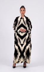 The Noir Abstract Abaya