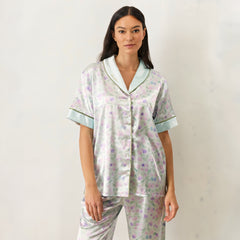 Lavender Dream Silky Short-Sleeve Pajama Set